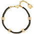Фото #1 товара Shiny gold-plated bracelet with black zircons Desideri BEI079