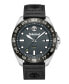 ფოტო #1 პროდუქტის Men's Quartz Carrigan Black Genuine Leather Strap Watch, 44mm