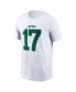 Фото #3 товара Men's Garrett Wilson White New York Jets Legacy Player Name and Number T-shirt
