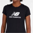 Фото #5 товара New Balance Essentials Stacked Logo CO BK T-shirt W WT31546BK