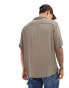 Фото #3 товара Jack & Jones revere collar shirt in brown