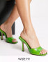 Фото #1 товара Topshop Wide fit Sami high heeled mule in green