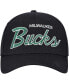 Фото #2 товара Men's Black Milwaukee Bucks MVP Team Script 2.0 Stretch Snapback Hat