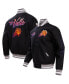 Фото #1 товара Men's Black Phoenix Suns 2023/24 City Edition Full-Zip Varsity Jacket