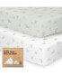 Mini Crib Sheets for Baby Girls, Boys, 2-Pack Soothe Pack and Play Sheets Fitted, Organic Pack N Play Mattress Sheet