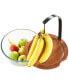 Wood & Glass Fruit Bowl with Banana Hook, Created for Macy's