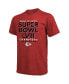 Фото #3 товара Men's Red Kansas City Chiefs Super Bowl LVIII Champions Tri-Blend T-shirt