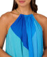 Women's Colorblocked Halter Dress