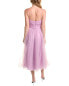 Zac Posen Pleated Tulle Midi Dress Women's