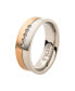 ფოტო #2 პროდუქტის Men's Steel Rose Gold-Tone Plated 5 Piece Clear Diamond Ring