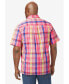 ფოტო #2 პროდუქტის Big & Tall Short-Sleeve Plaid Sport Shirt