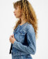 ფოტო #3 პროდუქტის Women's Marissa Cotton Embellished Denim Jacket