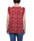 ფოტო #2 პროდუქტის Petite Sleeveless Crepe Top with Chiffon Ruffles