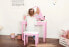 Фото #3 товара Детский гримо-столик Pinolino Jasmin, с зеркалом, 1 ящиком, 1 полкой, 1 столиком, в комплекте с табуретом, розовый и белый.