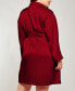 ფოტო #2 პროდუქტის Plus Size Marina Lux Satin Robe Lingerie