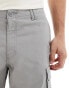 ADPT loose fit cargo trouser in light grey