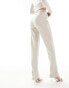 JDY Tall straight leg trousers in stone