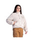 Фото #3 товара Women's Embroidered Dog Patch Snap Button Sherpa Jacket
