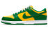 Фото #1 товара Кроссовки Nike Dunk Low Brazil (2020) (Желтый, Зеленый)