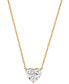 ფოტო #6 პროდუქტის Certified Lab Grown Diamond Heart-Cut Solitaire 18" Pendant Necklace (3 ct. t.w.) in 14k Gold