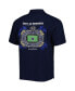ფოტო #2 პროდუქტის Men's Navy Dallas Cowboys Top of Your Game Camp Button-Up Shirt