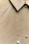 Фото #7 товара Плащ женский ZARA коллекция Zw с прямым кроем и воротником рубашки