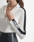 ფოტო #4 პროდუქტის Women's Zip-Collar Long-Sleeve Rib-Knit Sweater