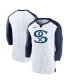 Фото #4 товара Men's White, Navy Chicago White Sox Rewind 3/4-Sleeve T-shirt