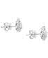 ფოტო #4 პროდუქტის EFFY® Diamond Pear Halo Stud Earrings (1/2 ct. t.w.) in 14k White Gold