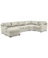 Фото #2 товара Radley 148" 4-Pc. Leather Wedge Modular Chaise Sectional, Created for Macy's