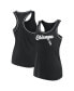 ფოტო #1 პროდუქტის Women's Black Chicago White Sox Wordmark Logo Racerback Tank Top