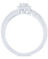 ფოტო #5 პროდუქტის Diamond Cluster Promise Ring (1/6 ct. t.w.) in Sterling Silver