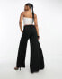 Vero Moda wide leg jersey trouser co-ord in black Черный, L - EU 40 - фото #2