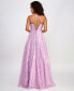 Фото #2 товара Juniors' Sequin Embroidered Sleeveless Open-Back Lace-Up Gown, Created for Macy's
