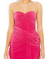 Фото #3 товара Women's Strapless Ruched Faux Wrap Dress