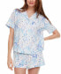 Фото #4 товара Women's 2-Pc Gabriella Printed Shorty Pajamas Set