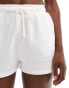 Pimkie sweat drawstring shorts in cream XS - фото #5