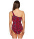 Stella McCartney 262277 Women's One Shoulder Swimsuit Salsa Size X-Small