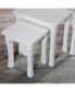 Фото #5 товара 3-Piece Nesting Table Set, White