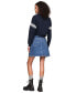 Фото #2 товара Women's A-Line Seam-Detail Denim Skirt