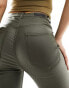 Фото #2 товара JDY high waisted coated skinny trouser in khaki