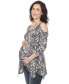 Maternity Snake Print Cold Shoulder Tunic