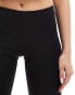 Bershka high waisted jersey flared trousers in black