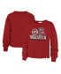 ფოტო #1 პროდუქტის Women's Red Distressed Wisconsin Badgers Bottom Line Parkway Long Sleeve T-shirt