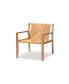 Delaney Mid-Century Modern Oak Finished Wood and Hemp Accent Chair