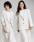 Фото #1 товара Women's Linen Blend Blazer, Created for Macy's