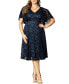 Plus Size Camille Lace Cocktail Dress Синий, 3X - фото #1