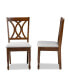 Фото #3 товара Augustine Modern and Contemporary Fabric Upholstered 2 Piece Dining Chair Set Set