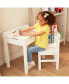 Melissa & Doug Wooden Child's Lift-Top Desk & Chair - White