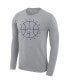ფოტო #3 პროდუქტის Men's Gray Gonzaga Bulldogs Basketball Icon Legend Performance Long Sleeve T-shirt